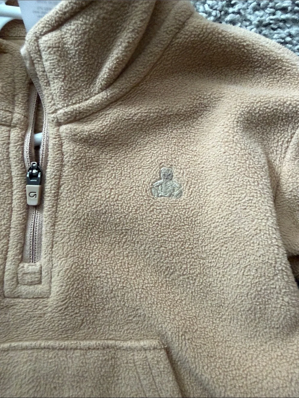 GAP Kids Tan Half-Zip Fleece Pullover